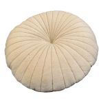 Cushion Velvet Limitless Vanilla Gold Stitching ø40cm