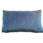 Cushion velvet night blue 60x40cm sequins