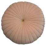 Cushion velvet soft pink with gold thread round ø50cm