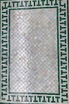 Mozaiek Tafel Salon Lounge Groen/Grijs Retro 69x119,5 hg 48 cm