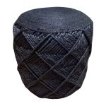 Pouf BOHO jute black ø 40 hg 40 cm