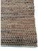 Rug jute recycled leather woven in earth tones 80x240cm