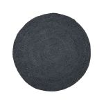 Rug braided jute black round ø 150cm