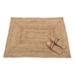 Rug braided jute rectangular natural 70x100cm