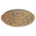 Rug braided natural jute round print copper ø120cm