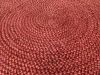 Rug jute braided round 120cm Marsala