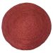 Rug jute braided round 120cm Marsala