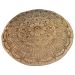 Rug jute braided round ø 150 cm print copper Mandala lotus