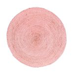 Rug Jute Braided Pastel Pink round ø 120cm