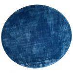 Rug round Tencel ø 150 cm Blue