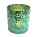 waxine holder glass green 16x15 cm